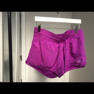 Pink running shorts